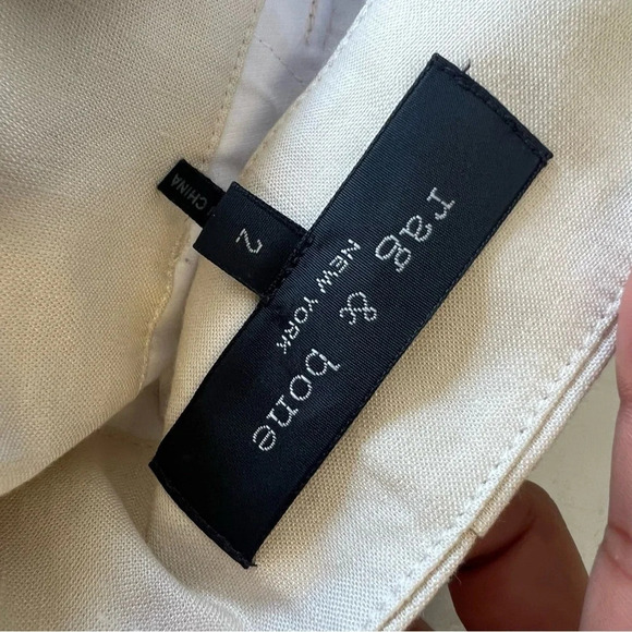 Rag & Bone Size 2 Roxie Linen Pant in Light Dove - Picture 8 of 9